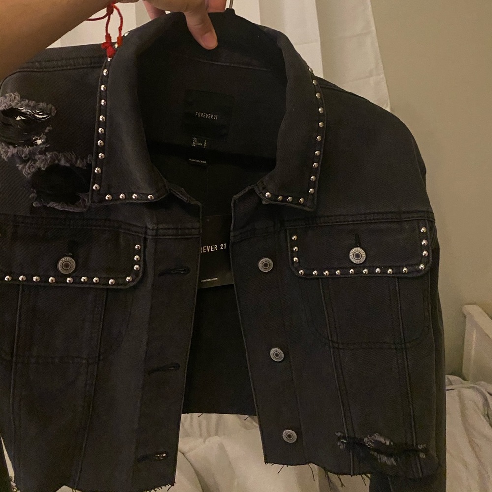 Black jean jacket
